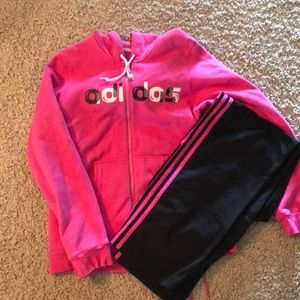 Adidas sweatshirt (l) and pant (m)  set